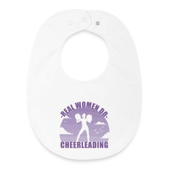 Cheerleading Cheerleader Girl Pompons Gift - Bavoir bébé bio - blanc - Devant
