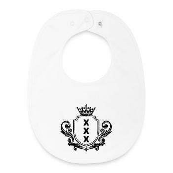 Amsterdam xxx flag - Baby Organic Bib - white - Front