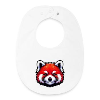 Red panda - Baby Organic Bib - white - Front