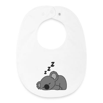 sleepy koala - Baby Organic Bib - white - Front