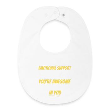 Emotional Support T-shirt - Baby Organic Bib - white - Front