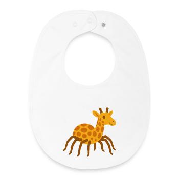 Cute Spider Giraffe - Baby Organic Bib - white - Front
