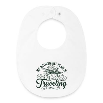 Le plan de retraite voyage - Bavoir bébé bio - blanc - Devant
