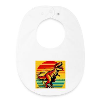 dinosaure - Bavoir bébé bio - blanc - Devant