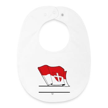 Wien Flag Namespace - Baby Organic Bib - white - Front