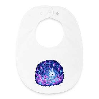 Cave of Lights Bunny Magic - Baby Organic Bib - white - Front