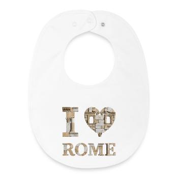 Rom – Ewige Stadt - Baby Organic Lätzchen - Weiß - Vorne