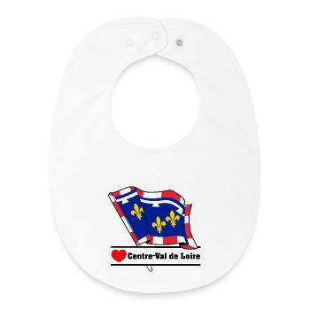 Centre-Val de Loire Love - Bavoir bébé bio - blanc - Devant