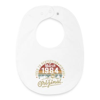 March 1984 - Baby Organic Bib - white - Front