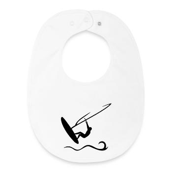 planche à voile - Bavoir bébé bio - blanc - Devant