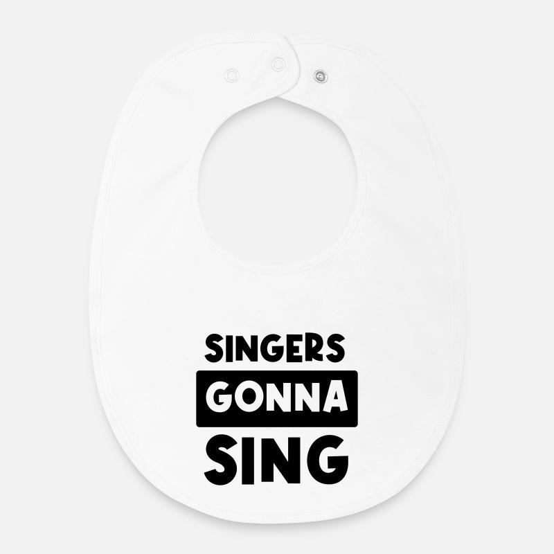 Singers going to sing - Baby Organic Bib - white