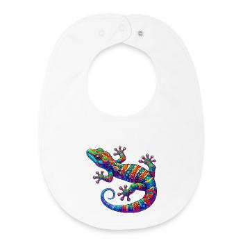 Gecko - Baby Organic Bib - white - Front