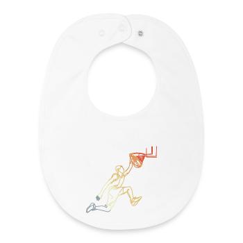 Basketball Retro Look - Baby Organic Bib - white - Front