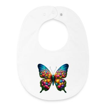 Butterfly tulips tulip Holland - Baby Organic Bib - white - Front