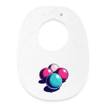 Billiard balls - Baby Organic Bib - white - Front