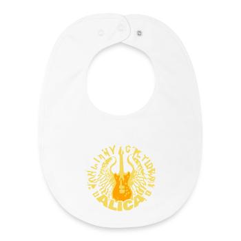 Guitar Alica - Bavoir bébé bio - blanc - Devant
