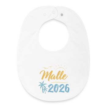 Malle 2026 - Bavoir bébé bio - blanc - Devant
