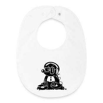 the Mole as a DJ - Baby Organic Bib - white - Front