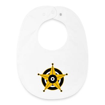 Sheriff Stern - Baby Organic Bib - white - Front
