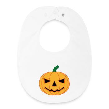 Pumpkin for Halloween party - Baby Organic Bib - white - Front