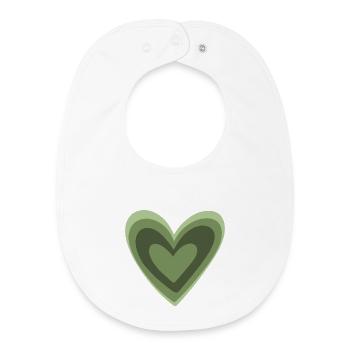 Green Heart - Baby Organic Lätzchen - Weiß - Vorne