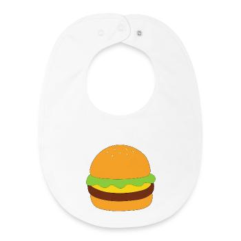 Burger, fast food, essen, kochen - Baby Organic Lätzchen - Weiß - Vorne