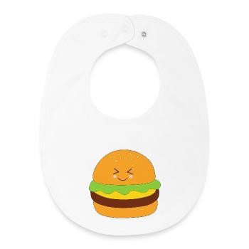 Burger, fast food, essen, kochen - Baby Organic Lätzchen - Weiß - Vorne