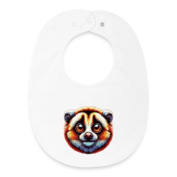 Lori Lento Slow Loris - Baby Organic Lätzchen - Weiß - Vorne