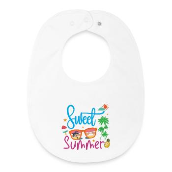 Süßer Sommer - Baby Organic Lätzchen - Weiß - Vorne
