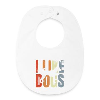 I Like Dogs - Baby Organic Bib - white - Front