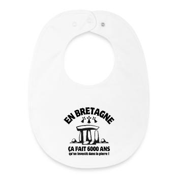 Brittany, Brittany humor, Breton - Baby Organic Bib - white - Front