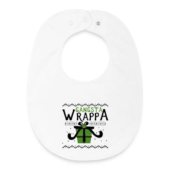 Gangsta Wrappa Weihnachten lustig Geschenk xmas - Baby Organic Lätzchen - Weiß - Vorne