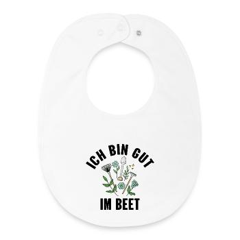 I'm good in the bed - Baby Organic Bib - white - Front