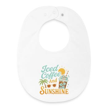 Eiskaffee und Sonnenschein - Baby Organic Lätzchen - Weiß - Vorne