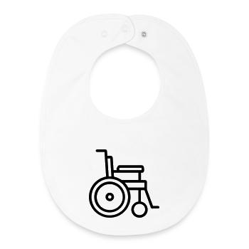 wheelchair - Baby Organic Bib - white - Front