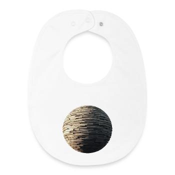 Sphère de pierre - Bavoir bébé bio - blanc - Devant