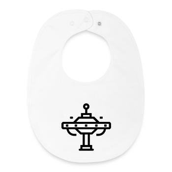 space station - Baby Organic Bib - white - Front