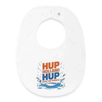 Hup Holland Hup Puddle Splash - Baby Organic Bib - white - Front