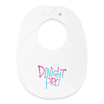 Dinight Pro Neon Gradient - Baby Organic Lätzchen - Weiß - Vorne