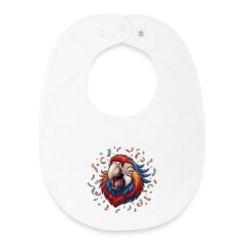 Happy Parrot Confetti - Baby Organic Bib - white - Front