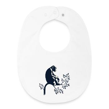 Chimpanzee - Baby Organic Bib - white - Front