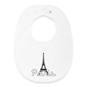 Paris - Baby Organic Bib - white - Front
