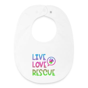 Search Dog Rescue Dog Service Dog Paw - Baby Organic Bib - white - Front
