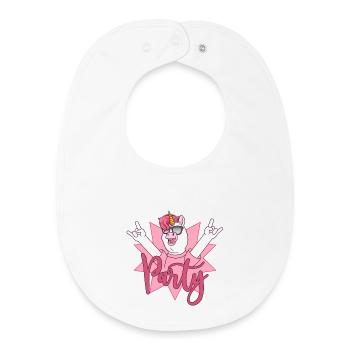 Licorne de la fête - Bavoir bébé bio - blanc - Devant