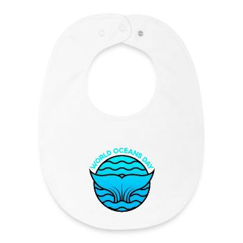 World Oceans Day - Baby Organic Bib - white - Front