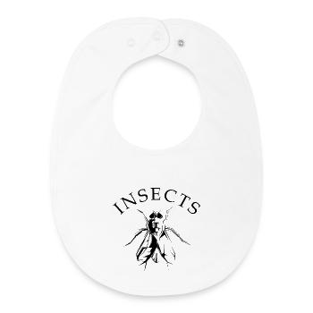 Insects insects symbol illustration fly graphic - Baby Organic Bib - white - Front