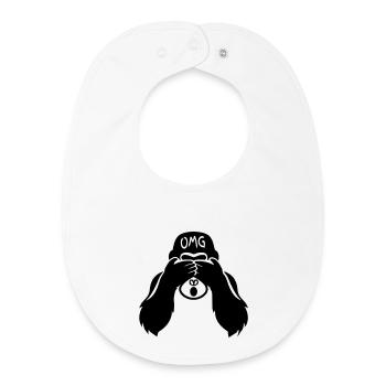 Drôle de singe - Gorille OMG Professeur - Bavoir bébé bio - blanc - Devant