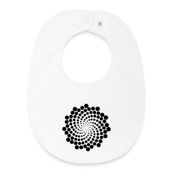 Swirl Point Spiral - Baby Organic Bib - white - Front