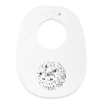 Numbers and letters - Baby Organic Bib - white - Front
