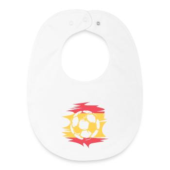 Football Espagne Tournoi par équipe Ballon Logo icône - Bavoir bébé bio - blanc - Devant